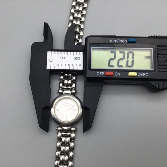 Coach Watch Women 22mm Silver Tone Swiss Made New Battery 6.5" - Picture 12 of 15